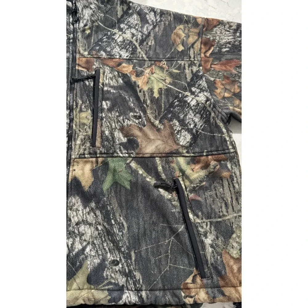 Mad Dog Gear Mens 2XL Camo Full Zip Fleece Hunting Jacket Vintage 90s H237